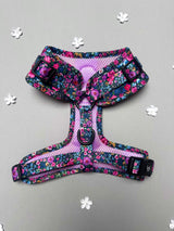 Bundle - Candy Floral harness, collar, waste bag, lead, bow tie set